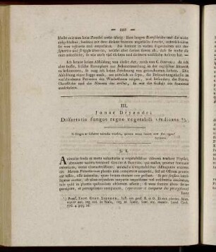 III. Jonae Dryandri Dissertatio fungos regno vegetabili vindicans