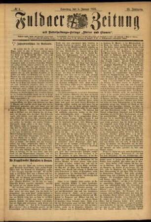 Ausgabe vom Samstag, den 05. Januar 1895.