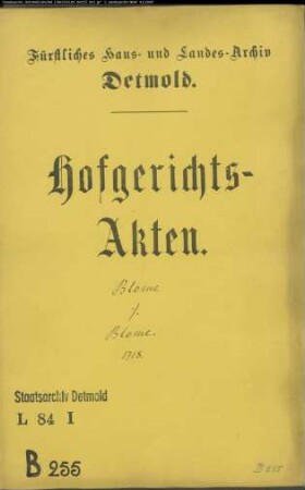 Blome, Anna Katharina Elisabeth gegen Gottschalk Blome