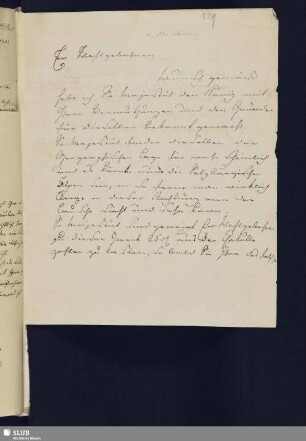 Nr. 129. Minckwitz, Friedrich August von