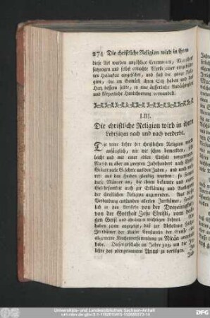LIII. Die christliche Religion wird in ihren Lehrsätzen nach und nach verderbt.