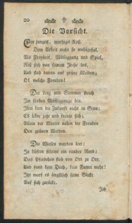 Die Vorsicht