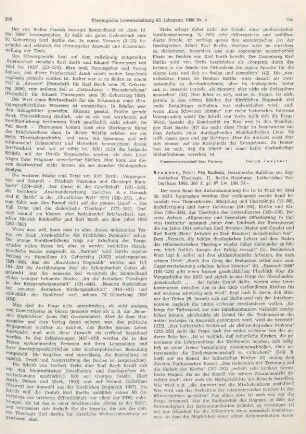 294-295 [Rezension] Brunner, Peter, Pro ecclesia; II