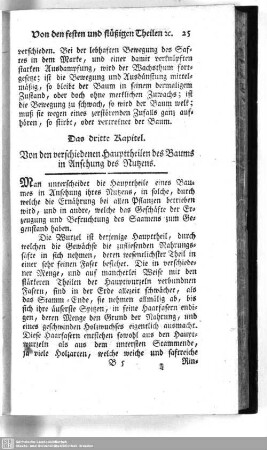 3. Von den verschiedenen Haupttheilen des Baums in Ansehung des Nutzens