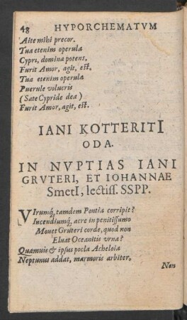 Iani Kotteritii Oda.