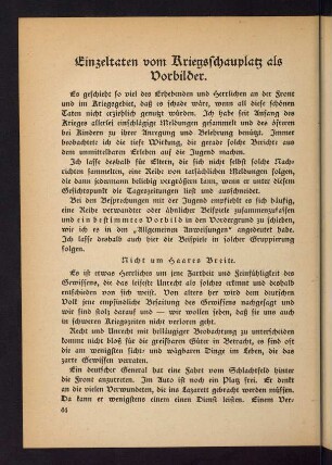 44-65, Einzeltaten vom Kriegsschauplatz als Vorbilder