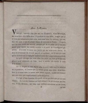Aux Lecteurs.