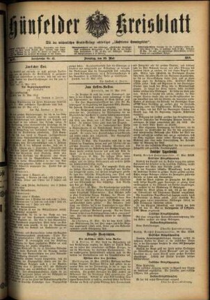 Ausgabe vom Dienstag, den 30. Mai 1916.