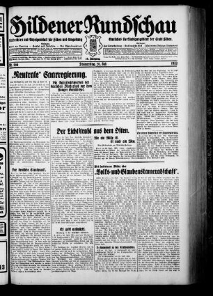 Hildener Rundschau. 1924-1936