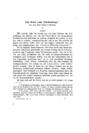 Ein Wort zum Schulantrag : (Schluß)