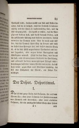 Der Despot. Despotismus.