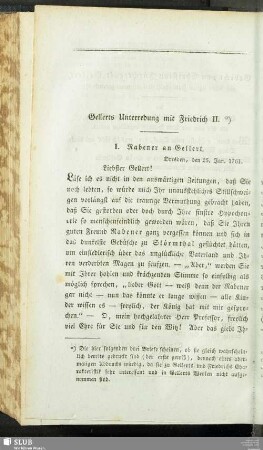 Gellerts Unterredung mit Friedrich II.