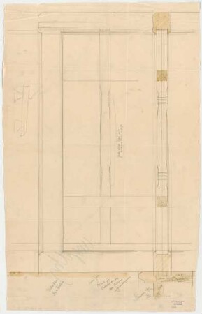 Thiersch, Friedrich von; München, Romanstr. 13; Villa von Hösslin - Balustrade (Schnitt)