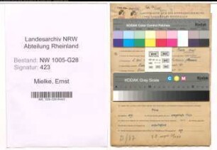 Entnazifizierung Ernst Mielke , geb. 02.04.1901 (Postmeister)