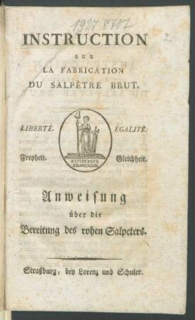Instruction Sur La Fabrication Du Salpêtre Brut