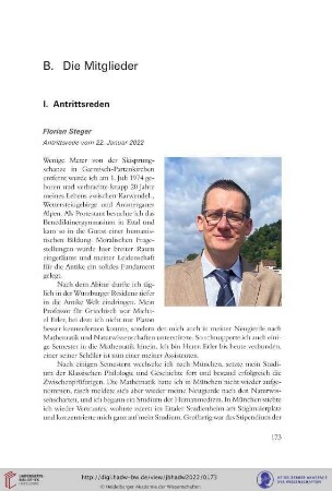 Antrittsrede vom 22. Januar 2022