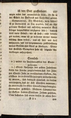 387-407, 1. Einwurf - 2. Einwurf.