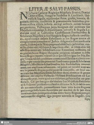 Literae Salvi Passus