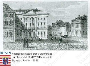 Darmstadt, Ständehaus / Vormaliges Prinz-Christians-Palais am Luisenplatz, 1836/38 zum Ständehaus umgebaut