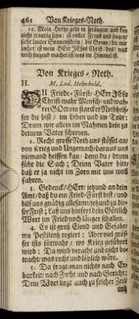 Von Krieges-Noth. - Von Sturm-Winden.
