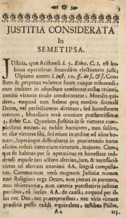 Justitia considerata.