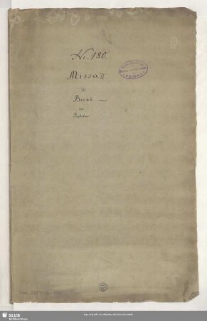 Masses - Mus.3354-D-501- Mus.3354-D-501a : V (4), Coro, orch, bc - D