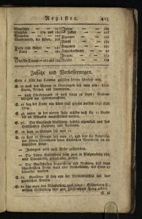 Zusaetze und Verbesserungen