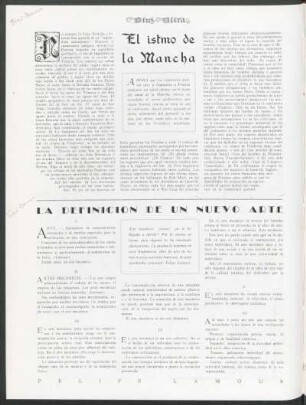 El istmo de la Mancha
