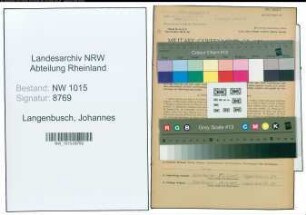 Entnazifizierung Johannes Langenbusch , geb. 28.09.1905 (Konstrukteur)