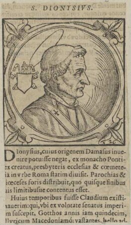 Bildnis von Papst Dionysius