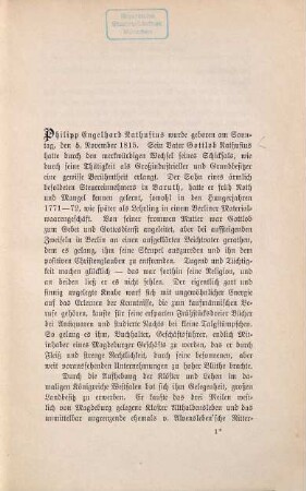 Philipp Nathusius Jugendjahre
