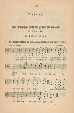 Anhang: Der Preußen Feldzug gegen Dänemark im Jahre 1864 in Volksliedern