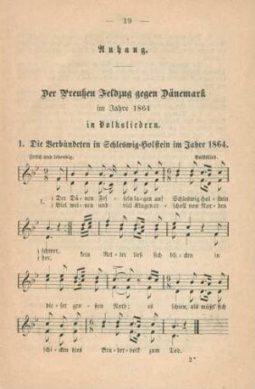 Anhang: Der Preußen Feldzug gegen Dänemark im Jahre 1864 in Volksliedern