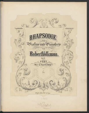 Rhapsodie für Violine und Pianoforte : op. 31