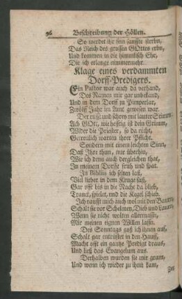 Klage eines verdammten Dorff-Predigers