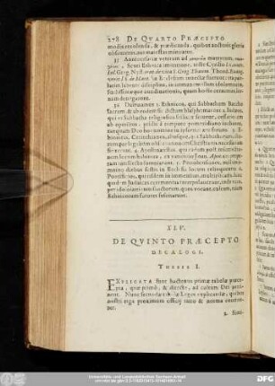 XLV. De Quinto Praecepto Decalogi.