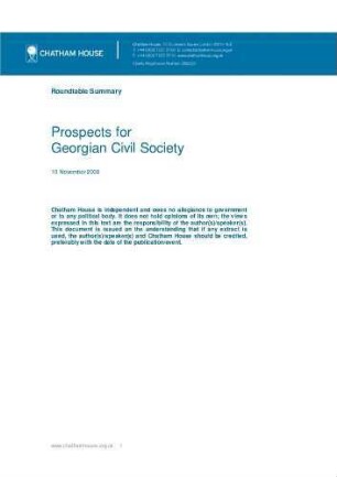 Prospects for Georgian civil society