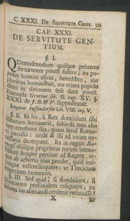 Cap. XXXI. [XXXII.] De Servitute Gentium