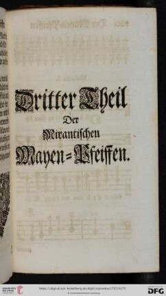 Dritter Theil: Der Mirantischen Manen-Pfeiffen