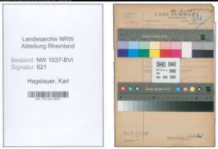 Entnazifizierung Karl Hagelauer , geb. 05.11.1888 (Kaufmann)