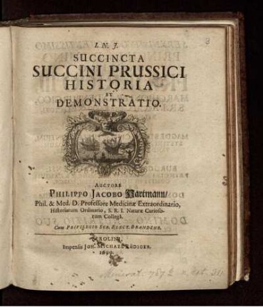 Succincta Succini Prussici Historia Et Demonstratio
