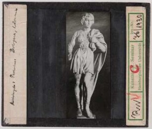 Michelangelo: Bologna, San Domenico, Grabmahl des Hl. Dominikus, Hl. Proculus, zweite Figur Leuchterengel abgeklebt