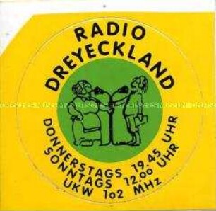 Werbeaufkleber eines alternativen Radiosenders