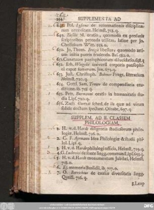 Supplem. Ad II. Classem Philologiam.