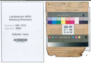 Entnazifizierung Hans Kabelitz , geb. 09.10.1906 (Schlosser)