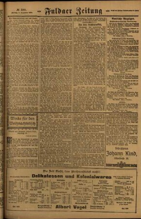 Zweite Ausgabe vom Freitag, den 03. Dezember 1920.