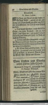 Vom Leyden und Sterben unsers Herrn Jesu Christi