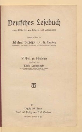 Teil 5 = (6. Schuljahr), [Schülerband]: [Teil 5 = (6. Schuljahr), [Schülerband]]