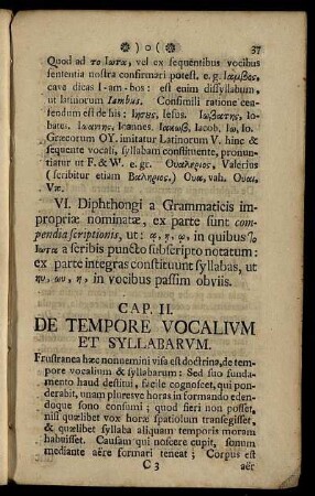 Cap. II. De Tempore Vocalium Et Syllabarum.