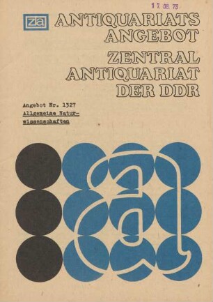 Nr. 1327: Allgemeine Naturwissenschaften